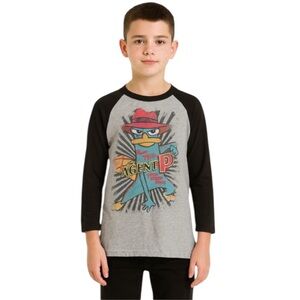 Agent P Phineas and Ferb Graphic Baseball Shirt